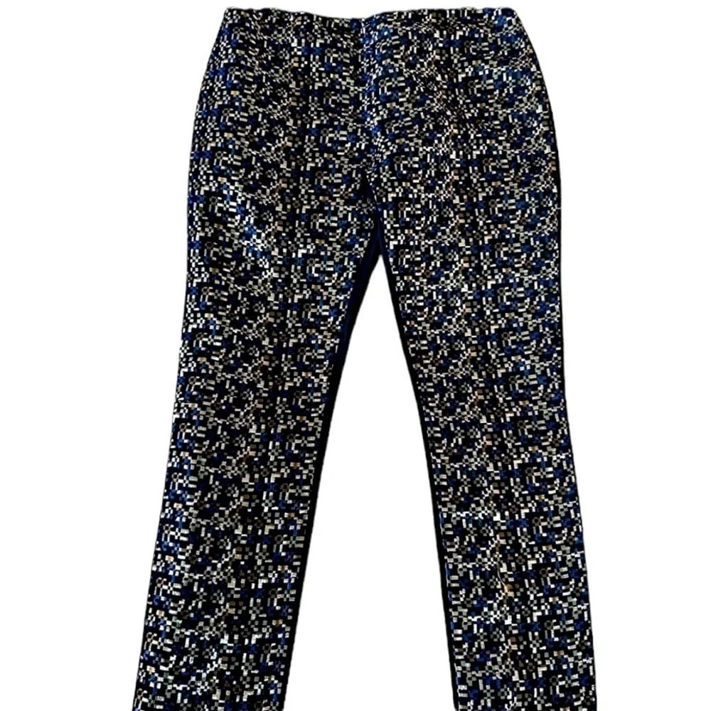 Badgley Mischka chromatic and  cotton cigarette pants size S
